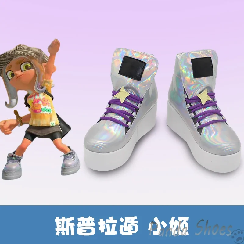Juego Splatoon Hime zapatos de Cosplay Anime Cos Comic Cosplay disfraz Prop zapatos para fiesta de Halloween Con