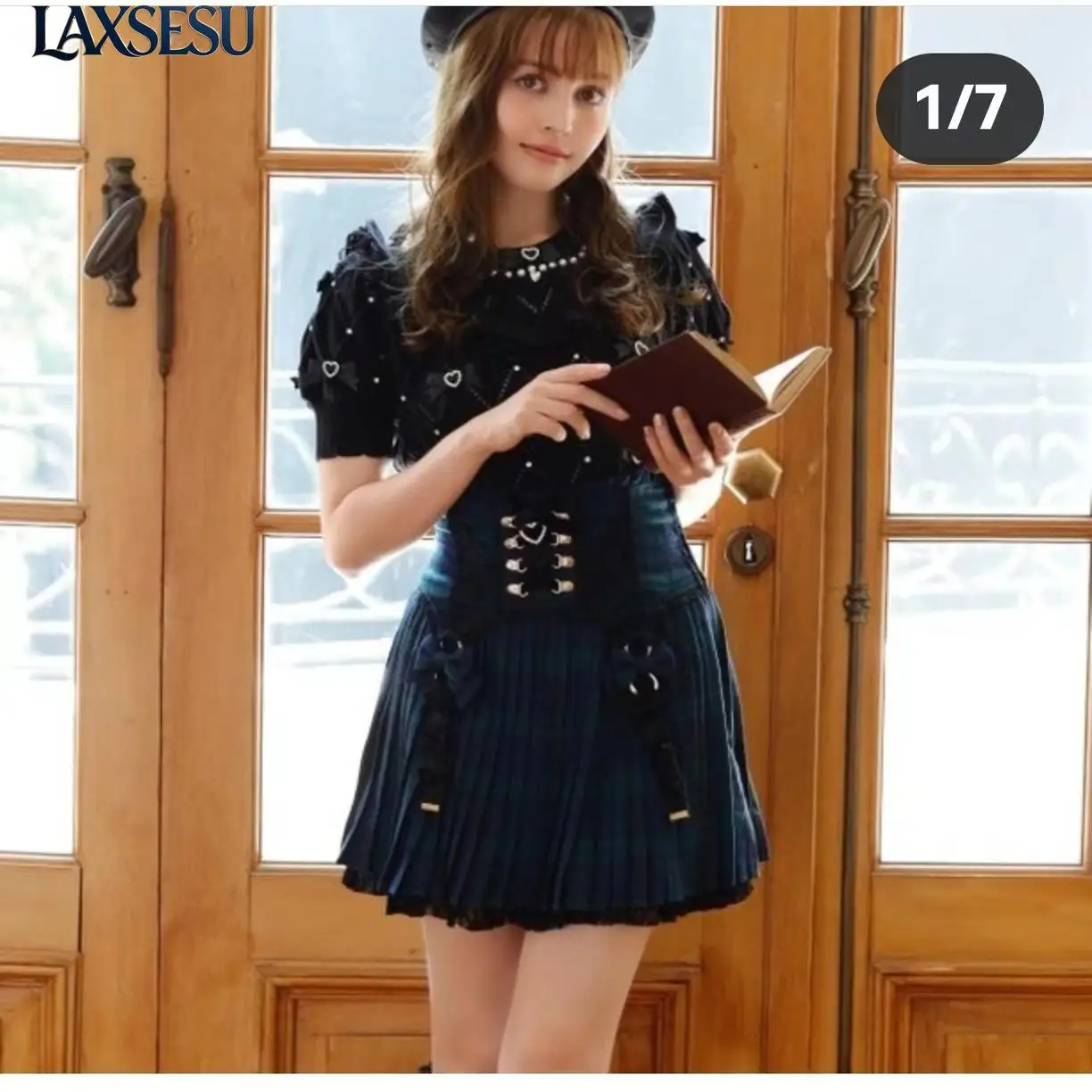 Japanese-style Summer Autumn Women's Kawaii Plaid Pleated Skirt Pants Fashion Liz Lolita Sweet High Waist Skirts for Girl