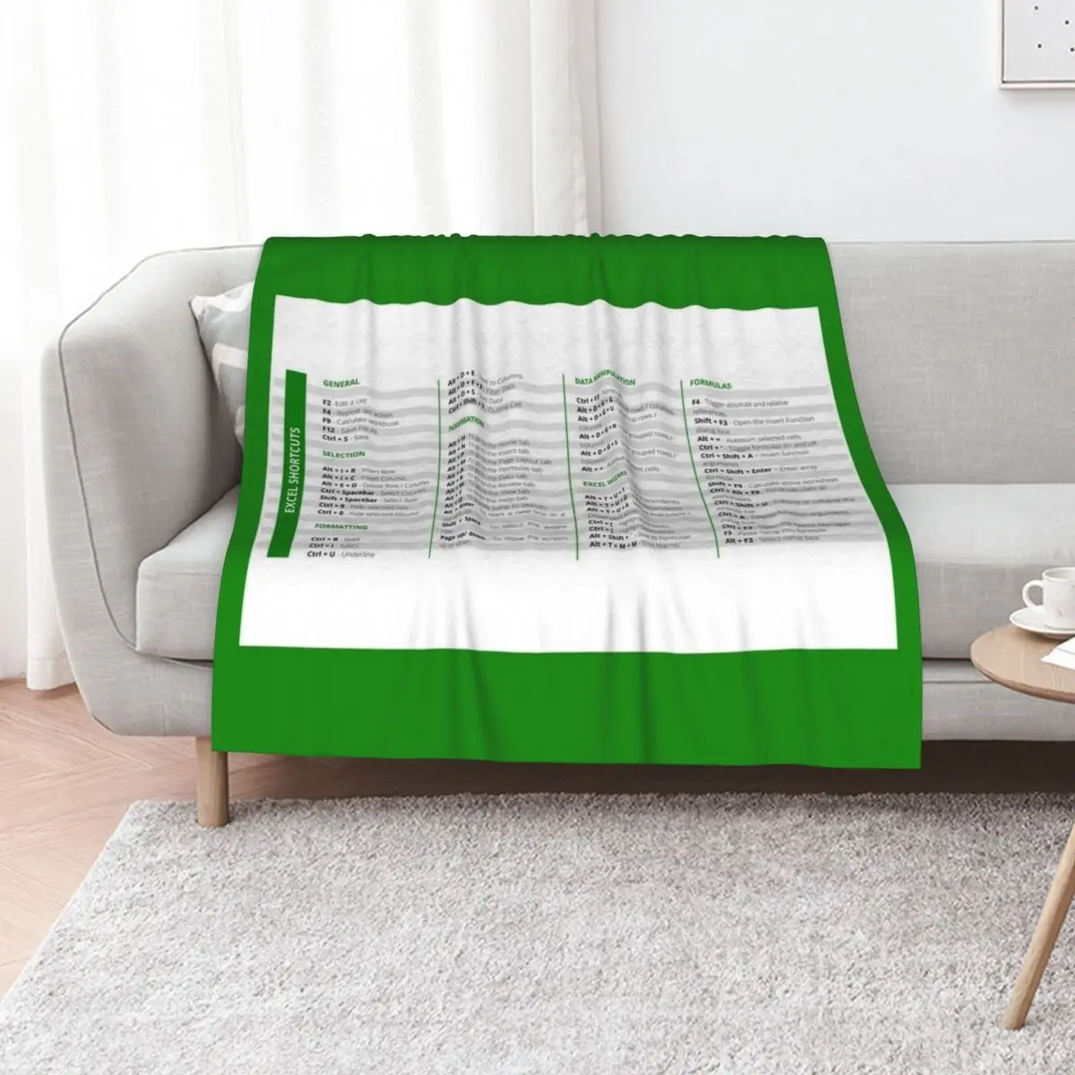 Excel shortcuts, Life saving shortcuts Throw Blanket funny gift Summer Heavy Luxury Designer warm for winter Blankets