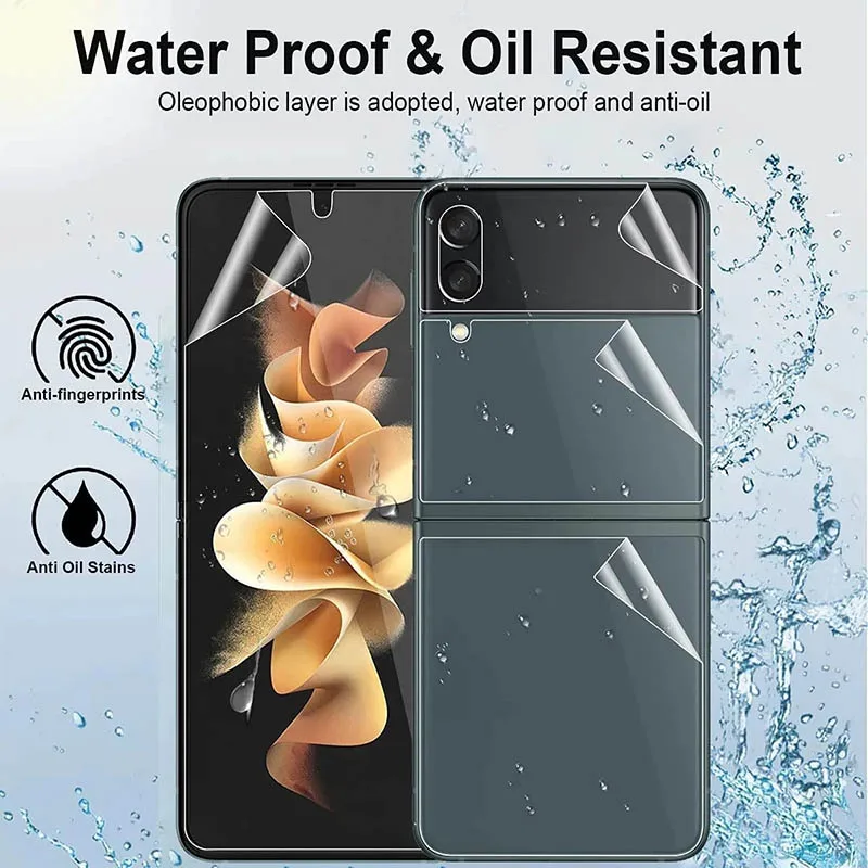 4IN1 For Samsung Galaxy Z Flip4 Flip3 5G Flip 4 3 ZFlip4 ZFlip3 Hydraulic  Hydrogel Film Protective Screen Protector Cover