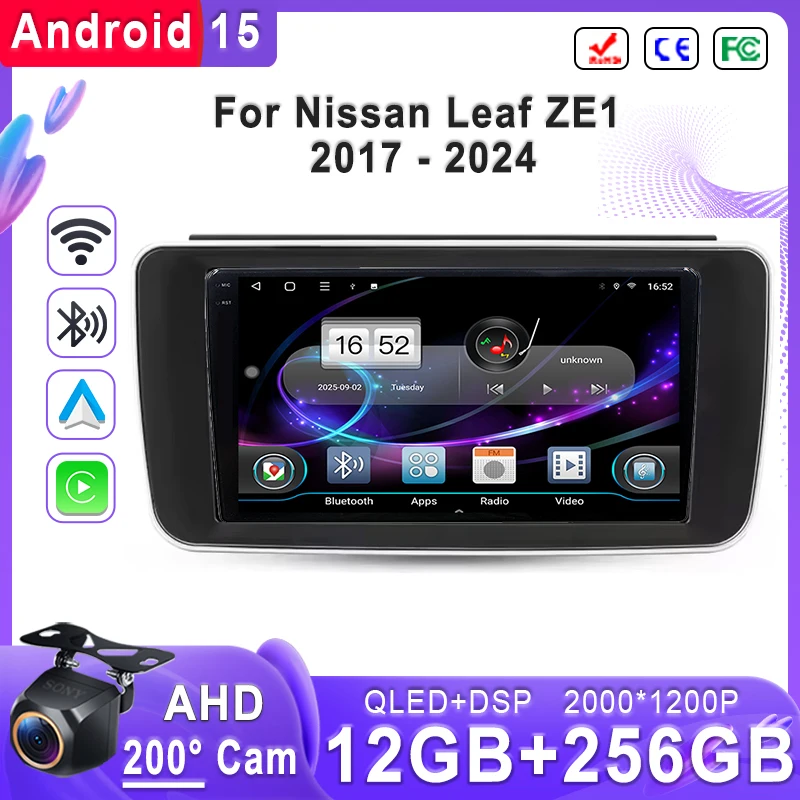 

Android 15 2K Incell Screen For Nissan Leaf ZE1 2017 - 2024 Stereo Head Unit GPS Navigation High-performance Touch Screen Video