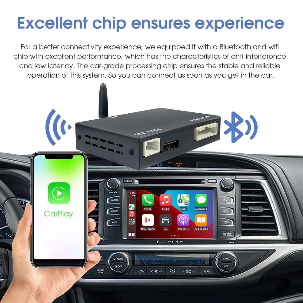 

Carplay Upgrade Smart Box Multimedia Wireless CarPlay Android Auto Car Modifications for Toyota 2014-2019 Touch 2 Entune 2