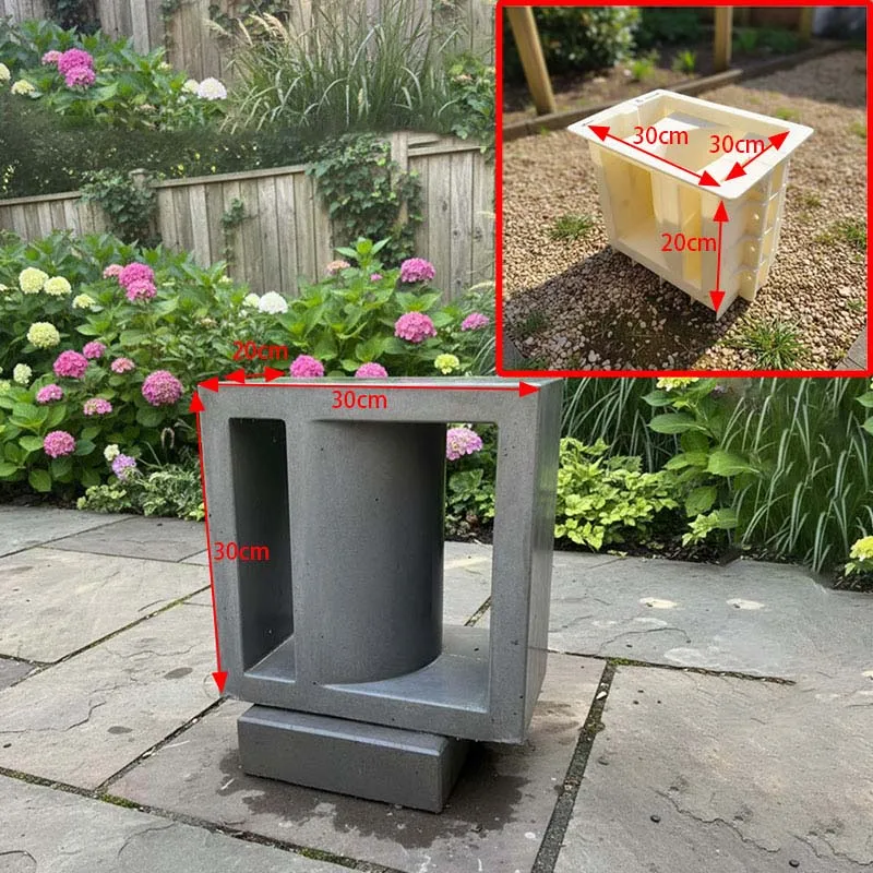

30*20Cm ABS Double Sided Hollow Brick Mold Reusable Cement Concrete Mould Handmade Hollow Brick Making Tool for Construction