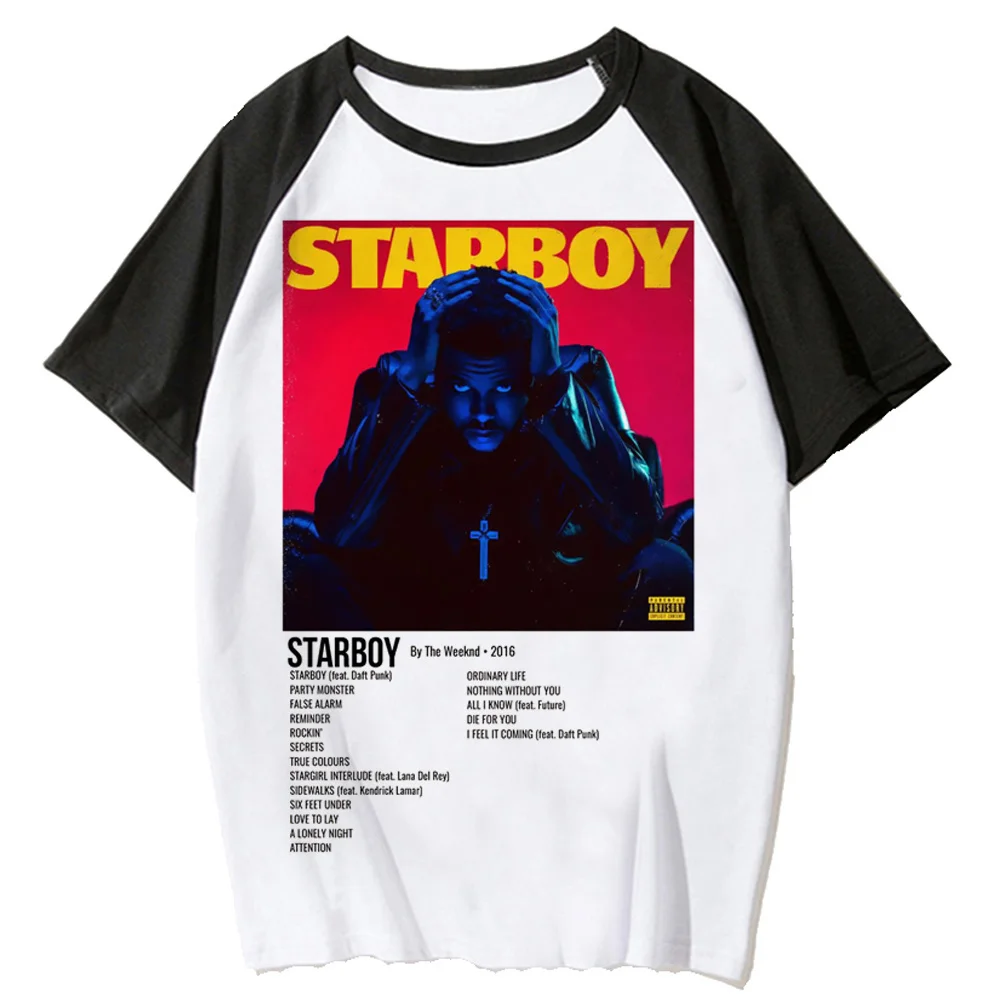 the Weeknd t-shirts women Japanese streetwear funny t-shirts female manga designer clothing