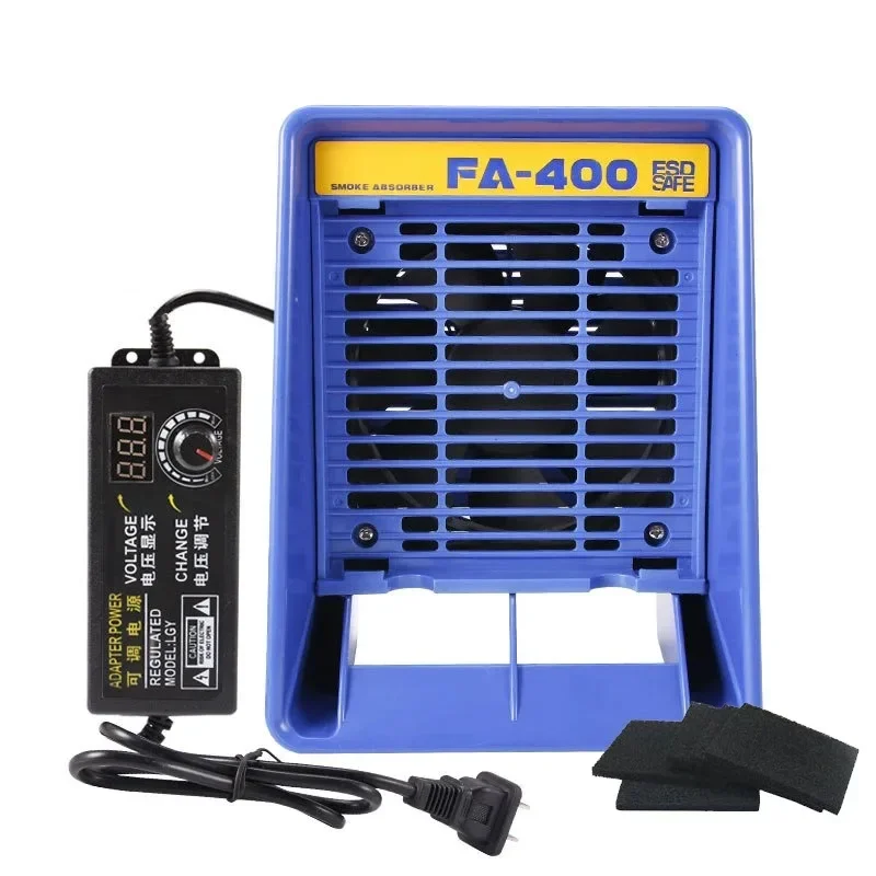 

FA-400 electric soldering iron, soldering tin, smoke extractor, welding smoke detector, dual-use, including 5 smoking sponges