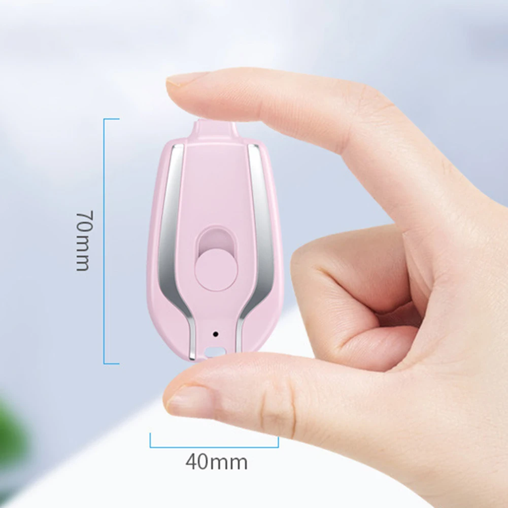 โทรศัพท์ขนาดเล็กแบตเตอรี่สำรอง Keychain Power ฉุกเฉินสำหรับเดินทางกลางแจ้ง