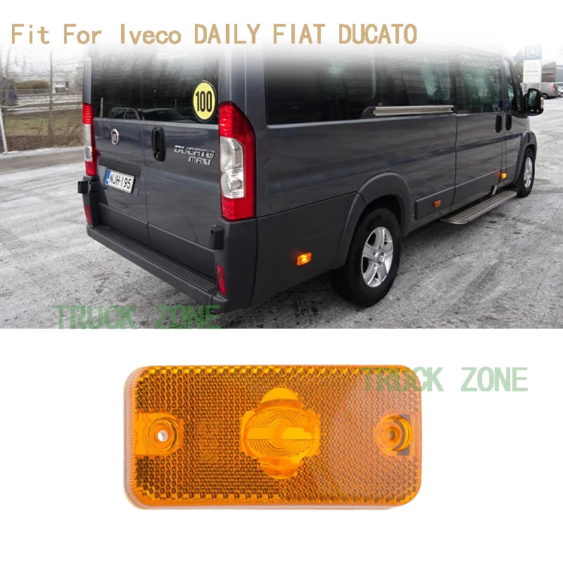 1 Pcs Yellow Side Marker Light For Iveco Daily IV STRALIS Renault Kerax Magnum & Midlum Fiat Ducato III DAF LF XF CF