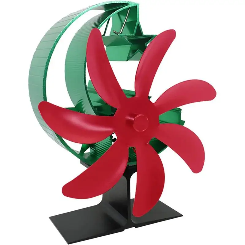 

Mini Stove Fan Heat Powered Fireplace Fan Log Wood Burner Eco-fan Quiet 7 Blade Fireplace Fan Home Winter Warm Heat Distribution