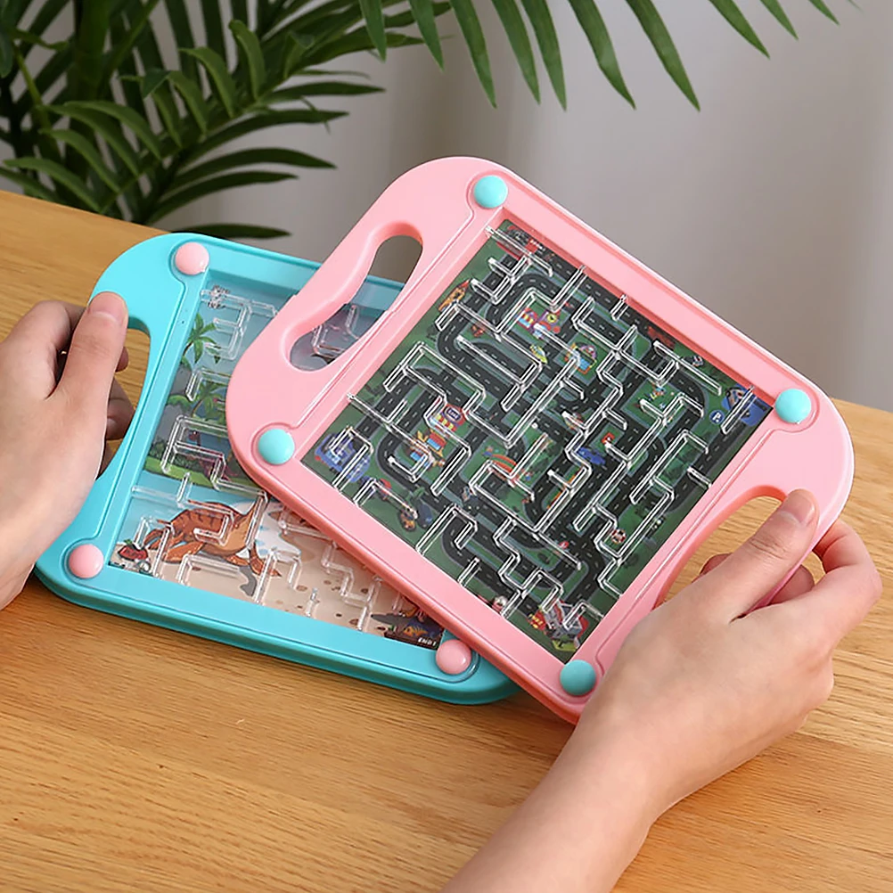 4 pezzi per bambini perline gioco da tavolo abilità motorie fini labirinto educativo in plastica con bordo liscio gioco di puzzle labirinto di perline in movimento