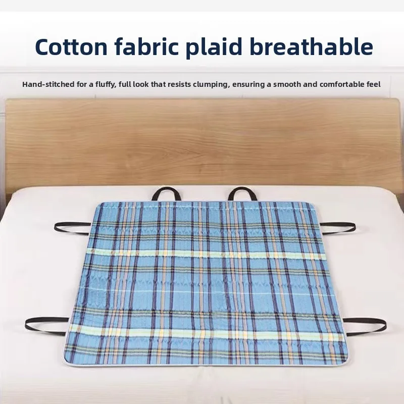 Reusable Cotton Bed Pad Patient Transfer Sheet for Elderly Bedridden Care Home Use Aid
