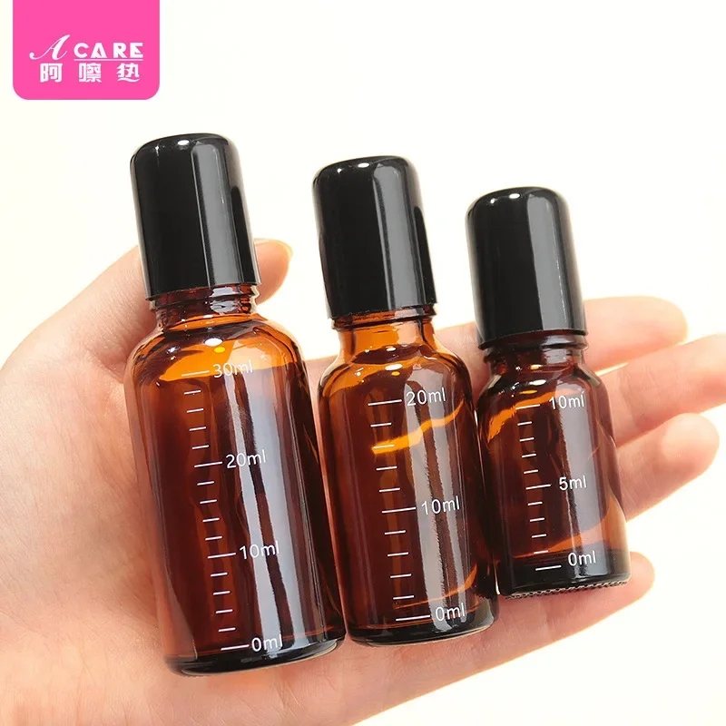 DX01/Storage bottle/Ball/F1PQ5-Light-Proof Essential Oil Bottle Glass Graduated Bottle Florida Water Brown Bottle Smear