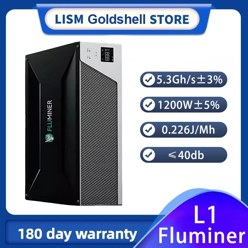 Nuevo Fluminer L1 5,3 Gh/s 1200W Doge LTC BEL algoritmo de minero de monedas Scrypt máquina de minería casera minero ASIC en Stock