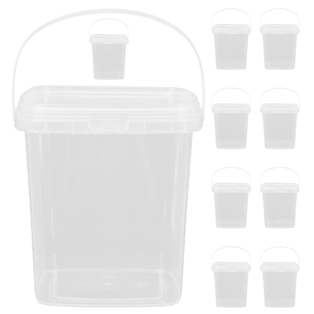 

10 Pcs Reusable Yogurt Bowls Ice Cream Bucket Buckets Storage Containers Multifunctional Transparent Ice-cream