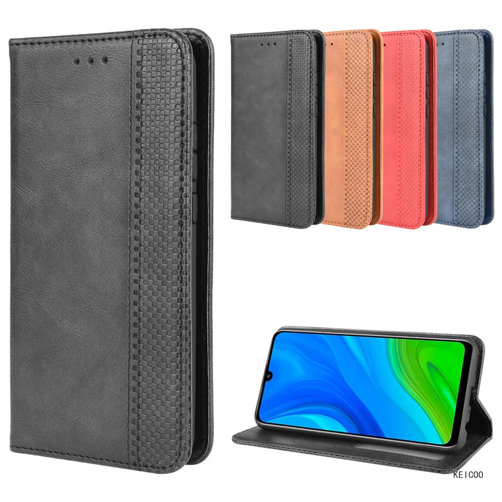 Magnetic Leather Case for Huawei P40 Pro+ Nova Lite 3+ P Smart 2020 Honor 30s Play 4T 9A Pro Stand Holder Card Slot Phone Shell