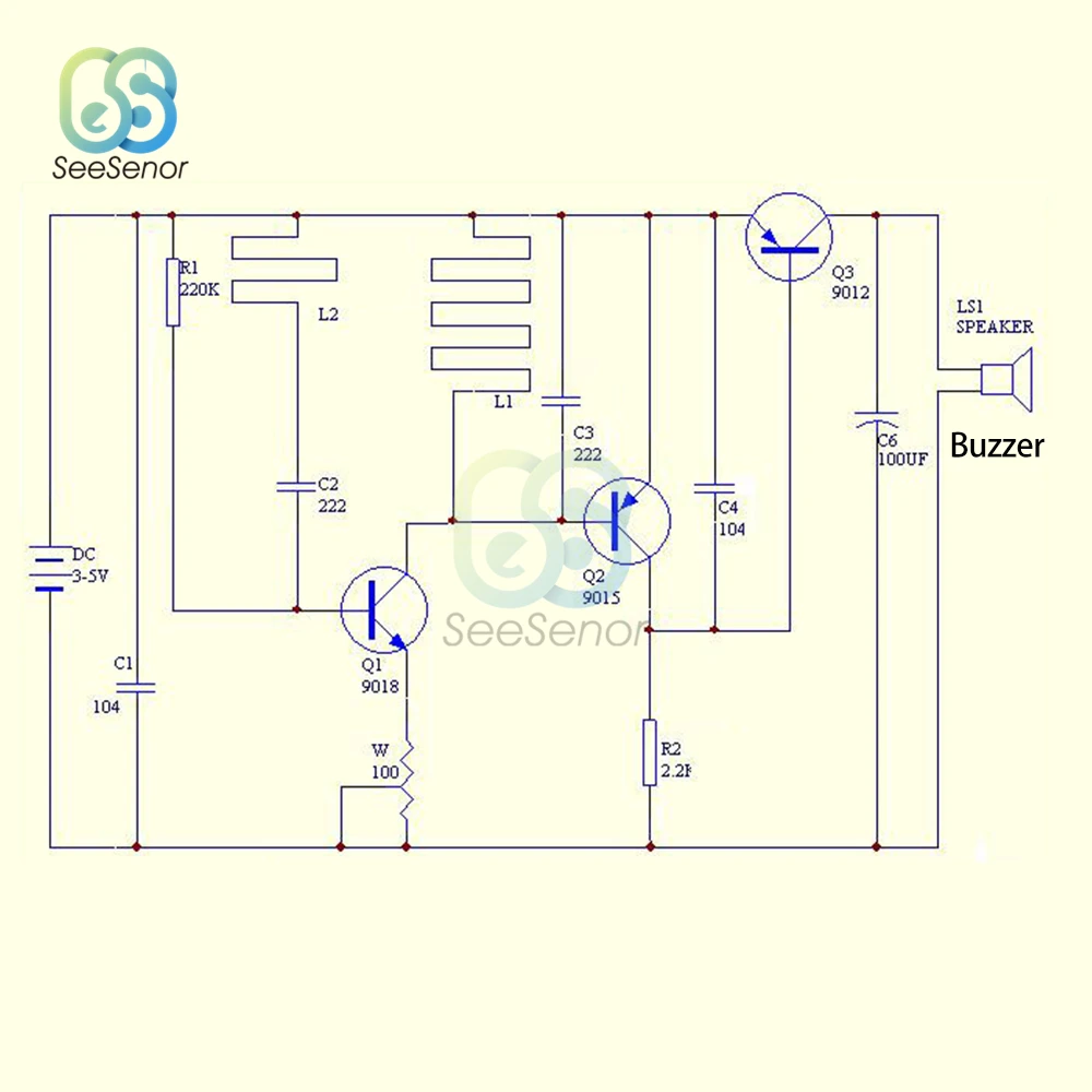 DIY Kit Metal Detector Kit Electronic Kit Non-contact Sensor Board Module DIY Electronic Part Metal Detector DC 3V-5V