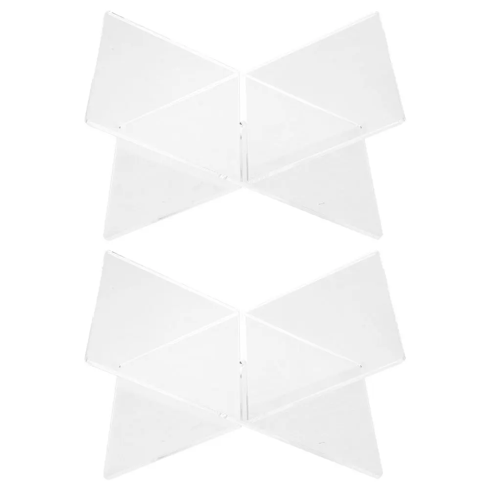 

2Pcs Acrylic Book Holder X Shape Stand Book Display Stand for Reading Cooking Recipe Books Desktop Tablet Organizer Home Office