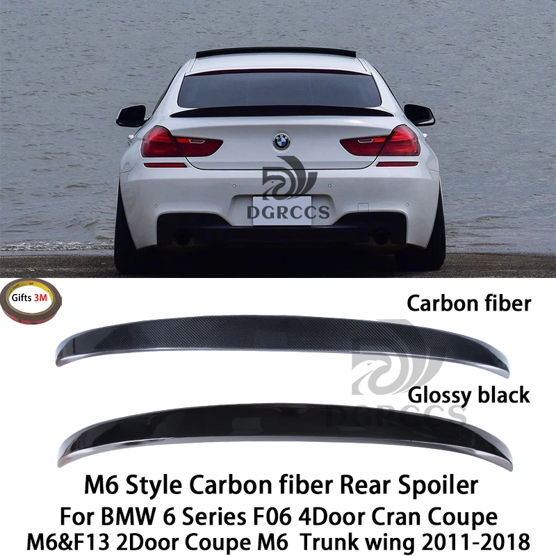 

BMW 6 Series F06 4Door Cran Coupe M6&F13 2Door Coupe M6 M6 Style Carbon fiber Rear Spoiler Trunk wing 2011-2018 Carbon fiber