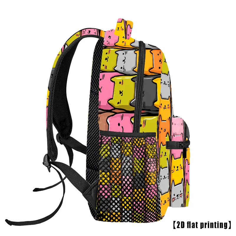 Vibrant Cat Casual Travel Backpack Large Backpack Professional Bag Suitable for All Genders Travel, Business Journey Workplace