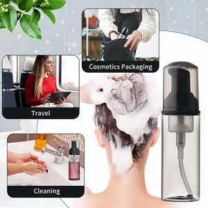 Travel Foam Pump Bottle, Lash Shampoo Bottles, Hand Sanitizer Liquid, 2oz, 60ml, 12Pcs 10 principais vendas frasco espuma pestanas - №4