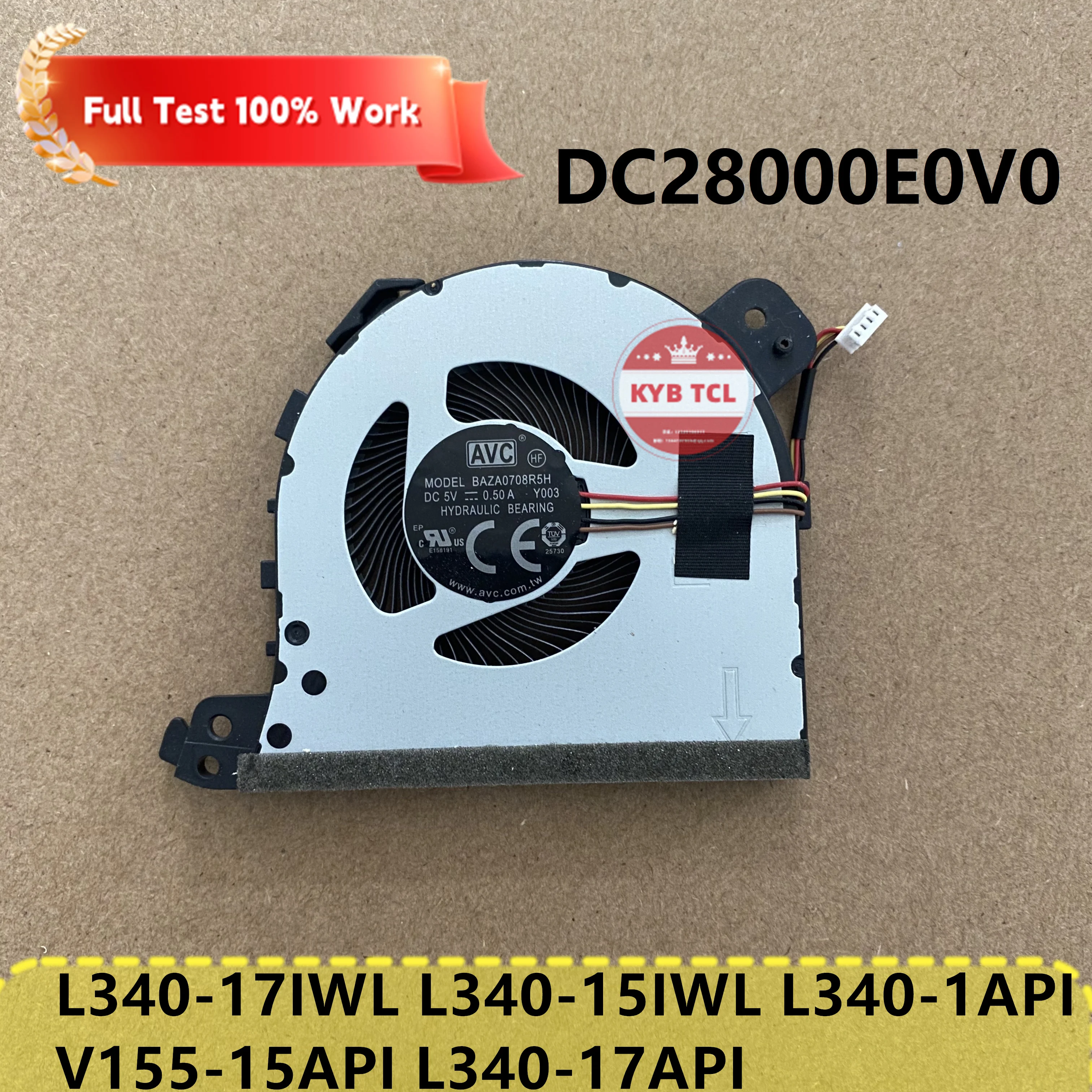 Genuine Laptop CPU Cooling Fan DC28000E0F0 For Lenovo Ideapad L340-17IWL L340-15IWL L340-1API V155-15API L340-17API DC28000E0V0