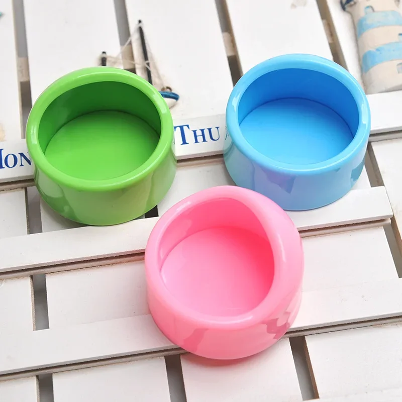 Imitation Ceramic Anti-Planing Pet Food Bowl, Hamster Food Bowl Thickened ABS Bird Feeding Bowl Small Pet Supplies