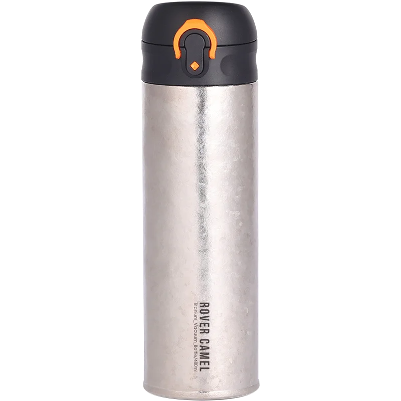 2022 Newest Titanium Cycling Water Sport bottle 480ml Lightweight Camping Drink Bottle with Titanium lid