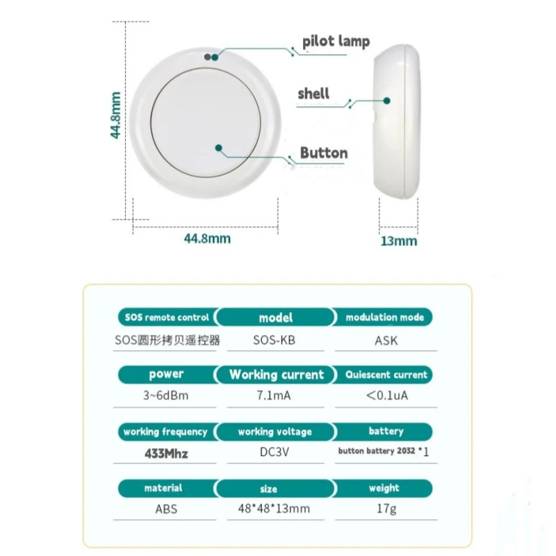 433MHz Cloning Code Transmitter Auto Copy 1CH Remote Control Electric Garage Door Opener Remote Controller Duplicator Clone