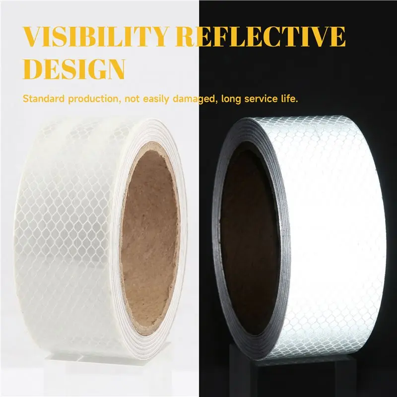 Leading-Auto Safety Warning Sticker Car Reflective Tape Protective Reflector Strip Film For Trucks Motorcycle 5Cmx5m