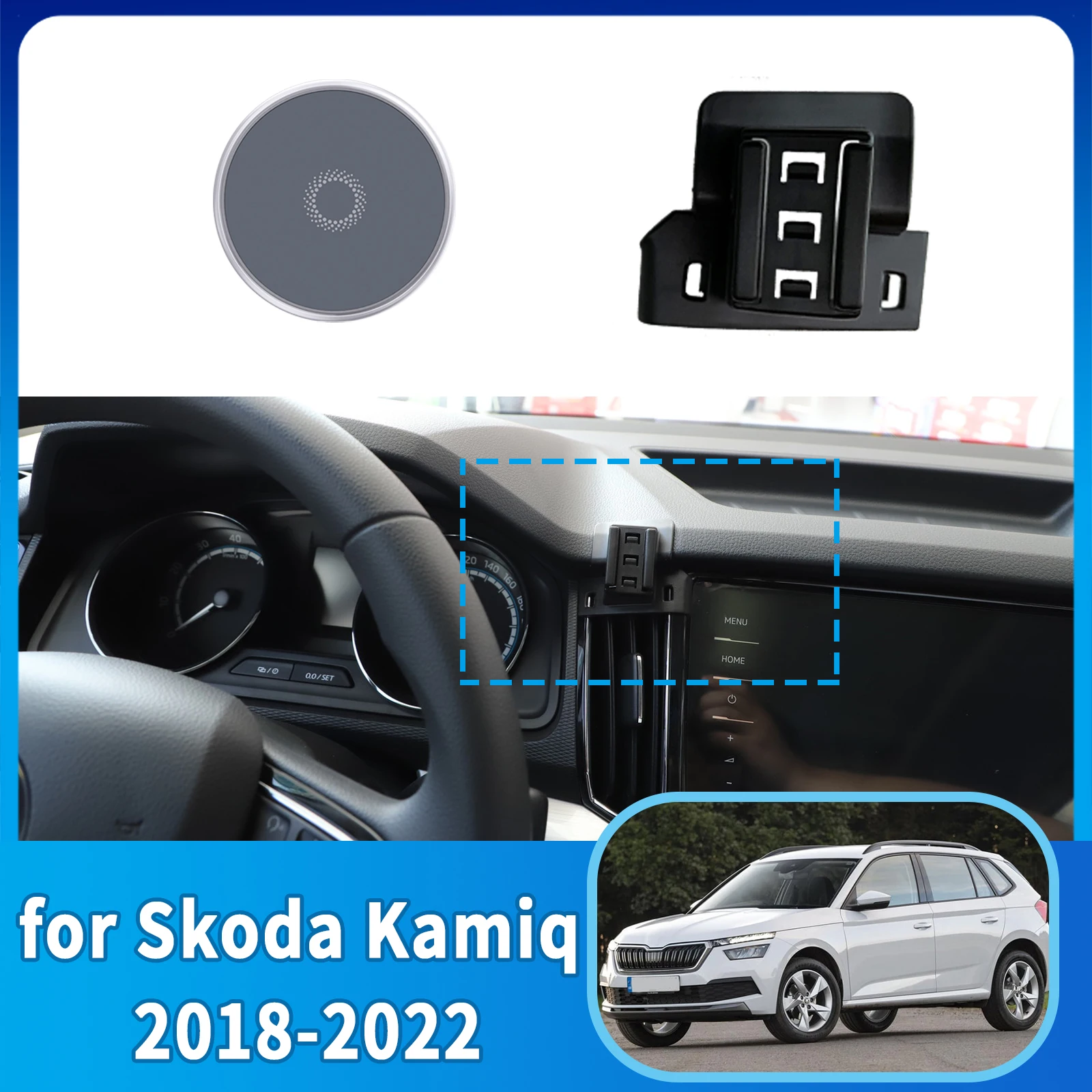 

​​fit for Skoda Kamiq 2018~2022 Integrated Screen Mount Phone Holder Mount Car accessoires