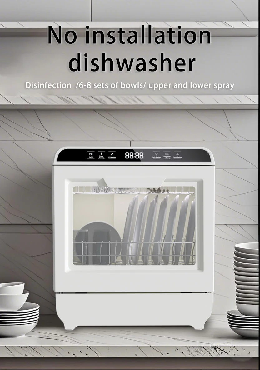 Smart Mini Automatic Freestanding Dishwasher for Dishwashing Sterilization Portable Dishwasher Machine for Home and Hotel Use