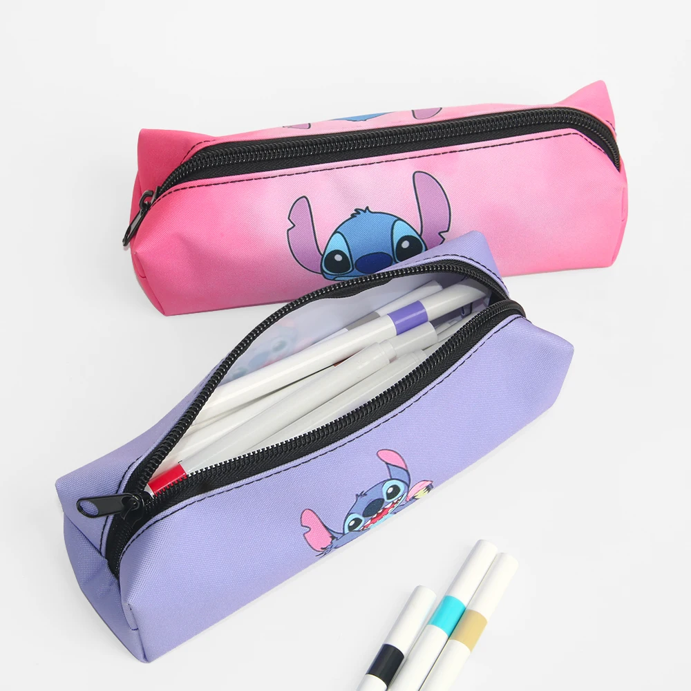 MINISO غرزة حقيبة أقلام رصاص للطلاب أنيمي الكرتون لطيف القلم أكياس بنين بنات موضة القرطاسية كيس التخزين اللوازم المدرسية