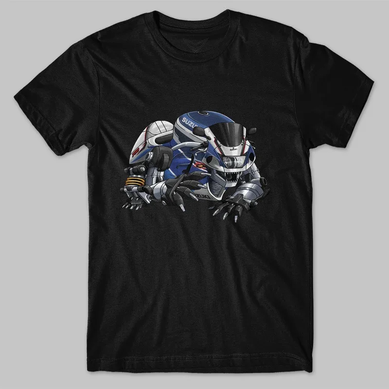 100% Cotton O-Neck Short Sleeve Casual Mens T-shirt Classic Motorcycle GSXR SRAD 600/750 Bear Transfiguration Inspired T-Shirt