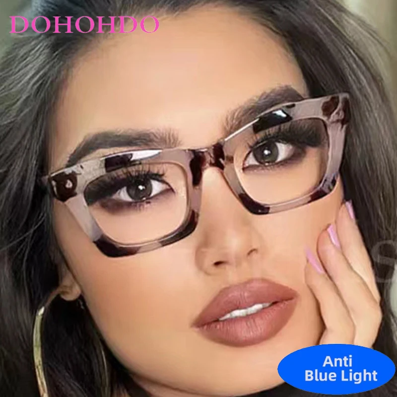 

TR90 Vintage Luxury Brand Designer Unisex Blue Light Square Optical Glasses For Men Women Computer Classic Glasses For Gaming