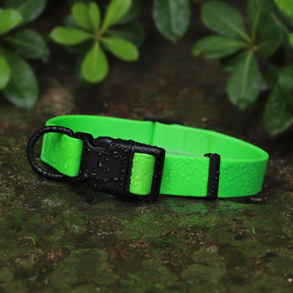 PVC Pet Dog Collar Waterproof Dog Cat Collar Anti Dirty Easy to Clean Collars For Small Medium Large Dogs Pet Accessories