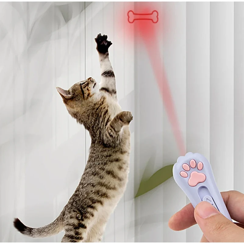 3-in-1 Laser Pointer Cat Interactive Rechargeable Laser Cat Toy Infrared Light Laser Pattern Projection Mint Toy Pet Supplies