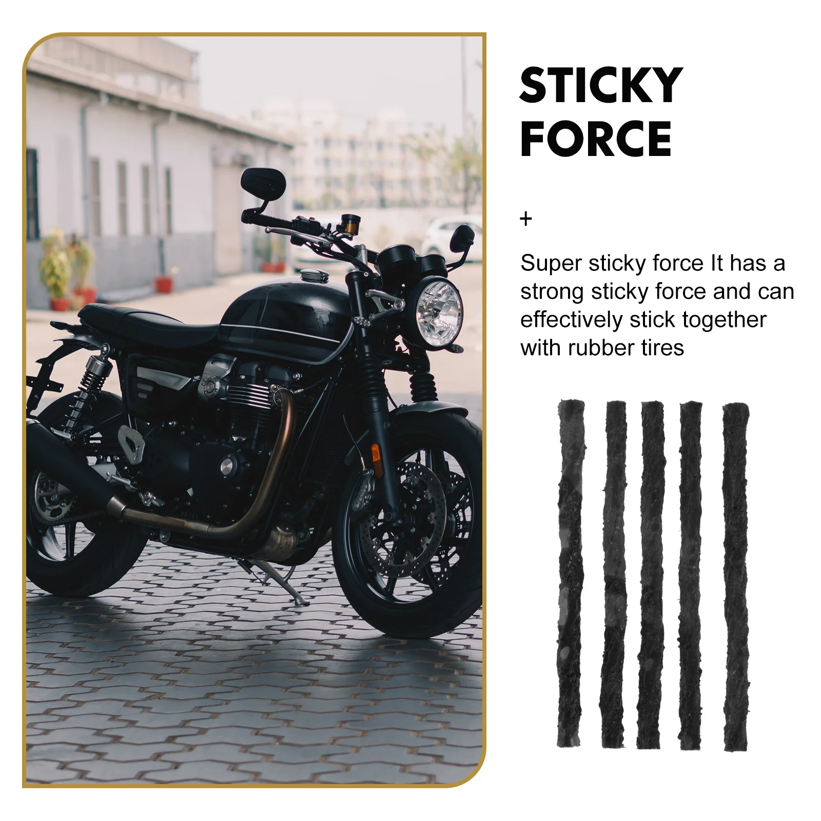 

10Pcs Car Tire Plug Rubber Strings Quick Fix No Rim Removal Off Road Vehicle Emergency Repair Tool Tire Repair String