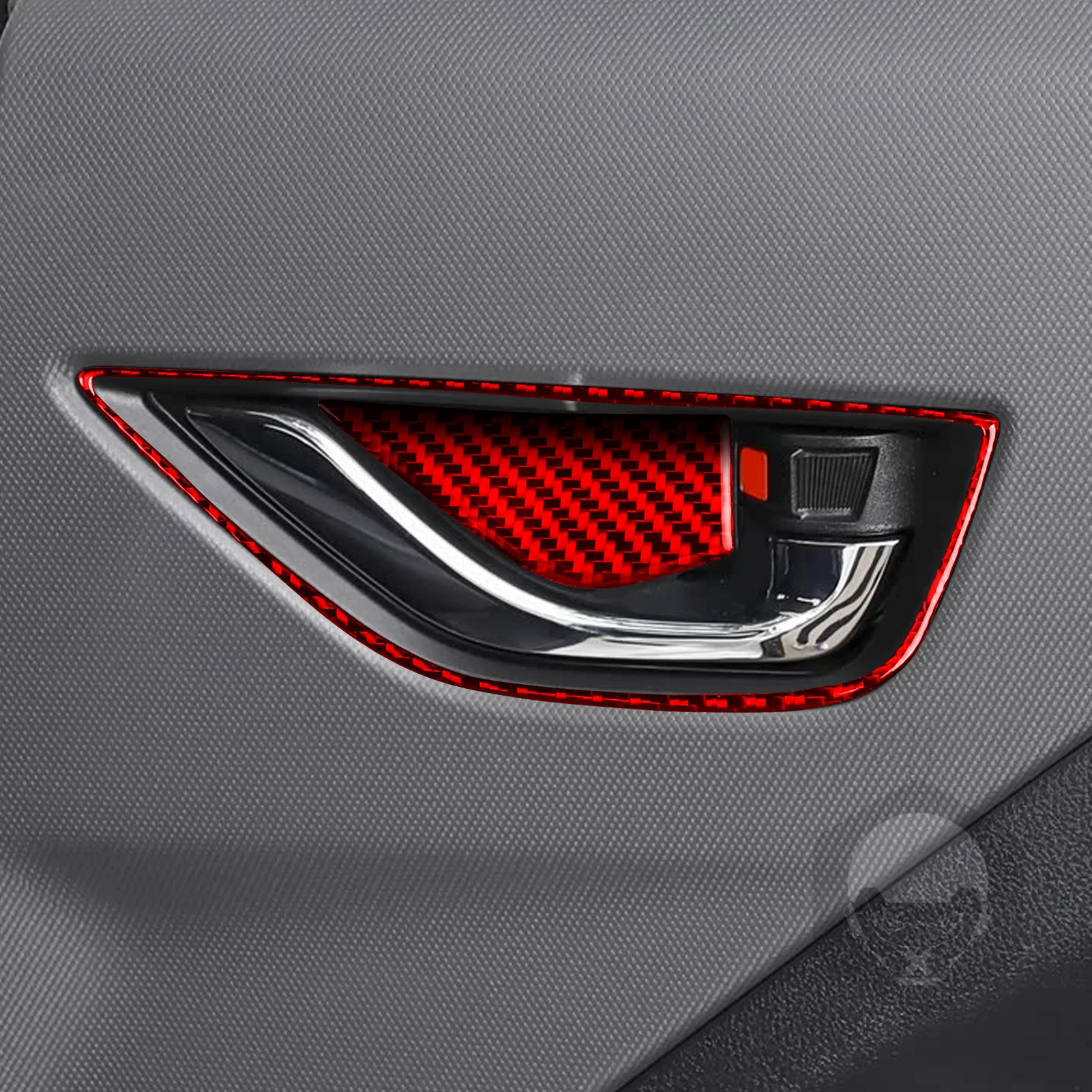 For Subaru Crosstrek Impreza 2024 2025 2026 Carbon Fiber Car Door Handle Set Car Interiors Accessories Decorations Stickers