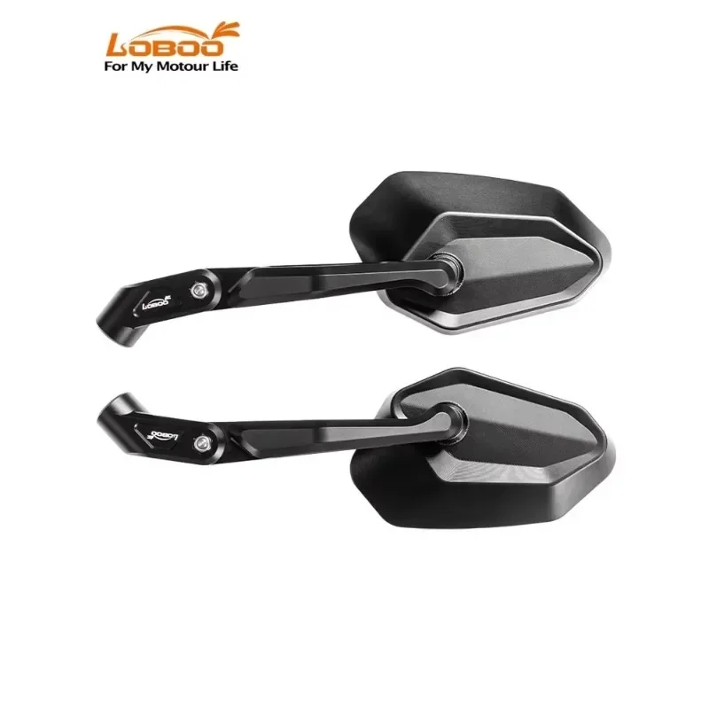 LOBOO Foldable Rearview Mirror RM03 Anti-glare Large Field of View Super Wide Angle Motorcycle Reflector Motorcycles Accessories