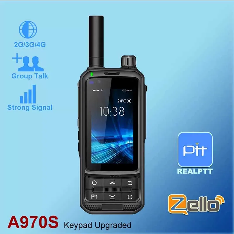 

Poc Radio Network Zello Walkie Talkie Long Range 6800mAh Transceiver Mobile Radio 4G Walkie Talkie 50km 100 km