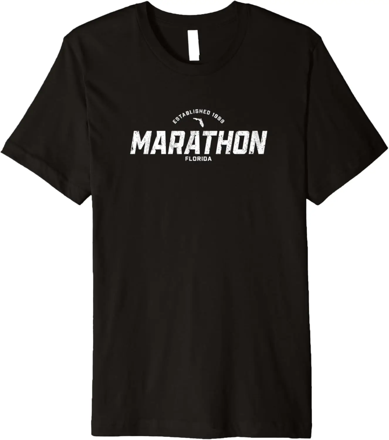 Mens Marathon Florida FL Vintage Athletic Sports Logo Premium T-Shirt