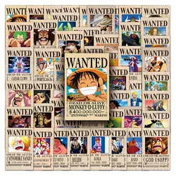 10/30/50/100pcs Cartoon ONE PIECE Wanted Poster Stickers Classic Cool Anime Graffiti Decals Laptop Phone Notebook Manga Sticker