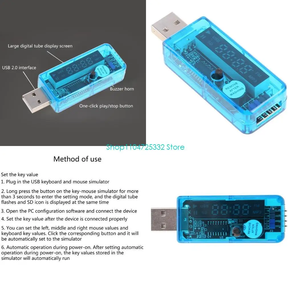 

P5EA USB Physical Hardware Auto Cycle Random Button 31 Key-values Emulator