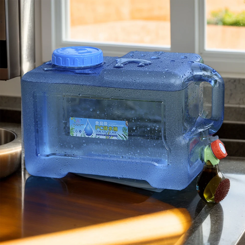 

Контейнер для воды 18 л/20 л/22 л с патрубком и ручкой, кувшин для хранения воды, пластиковый набор для хранения воды в столовой для кемпинга на открытом воздухе