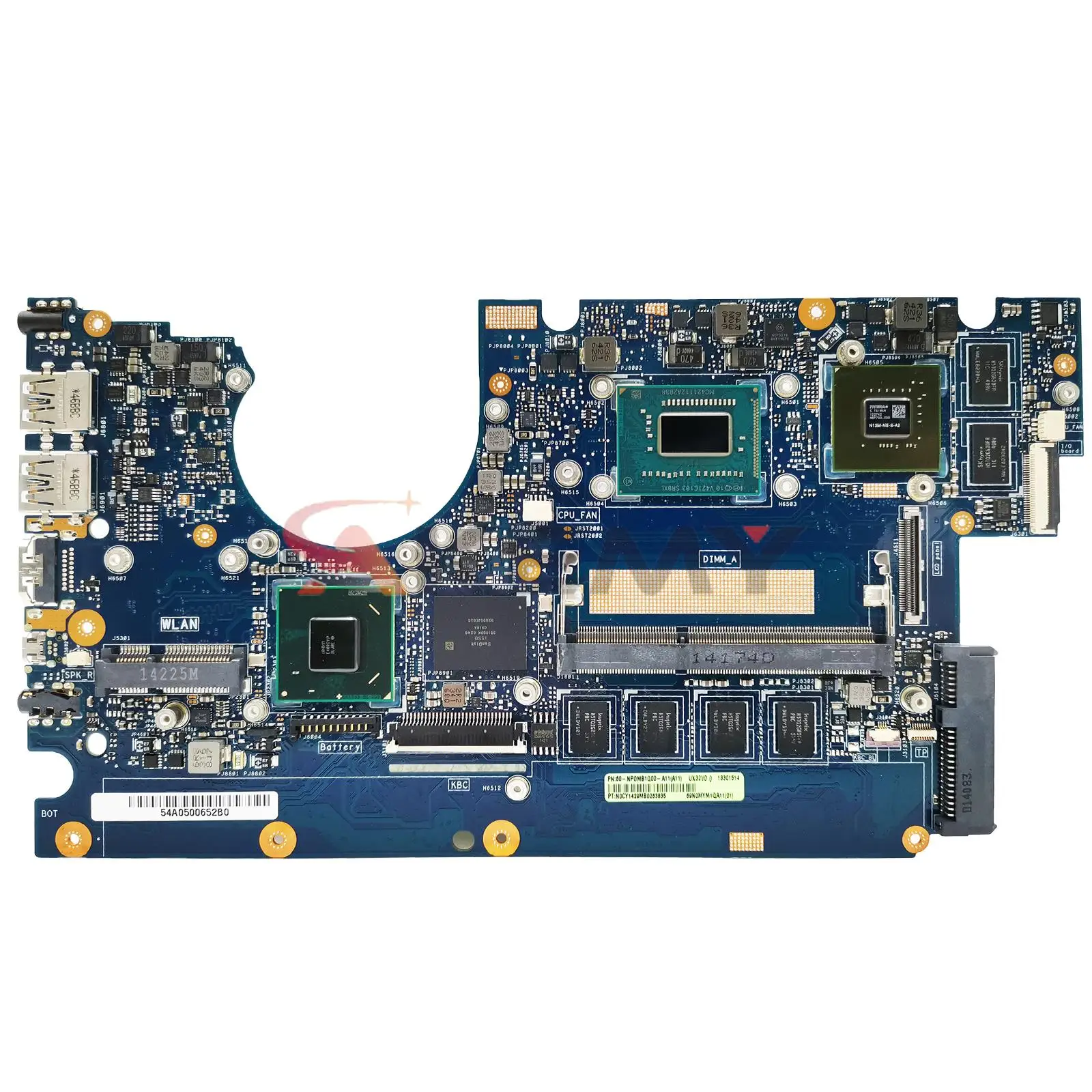 Imagem -03 - Akemy Original Notebook Mainboard Gt620m Gpu i5 i7 3th Gen Cpu 2gb Ram para Asus Ux32 Ux32v Ux32a Ux32vd Placa-mãe de Laptop