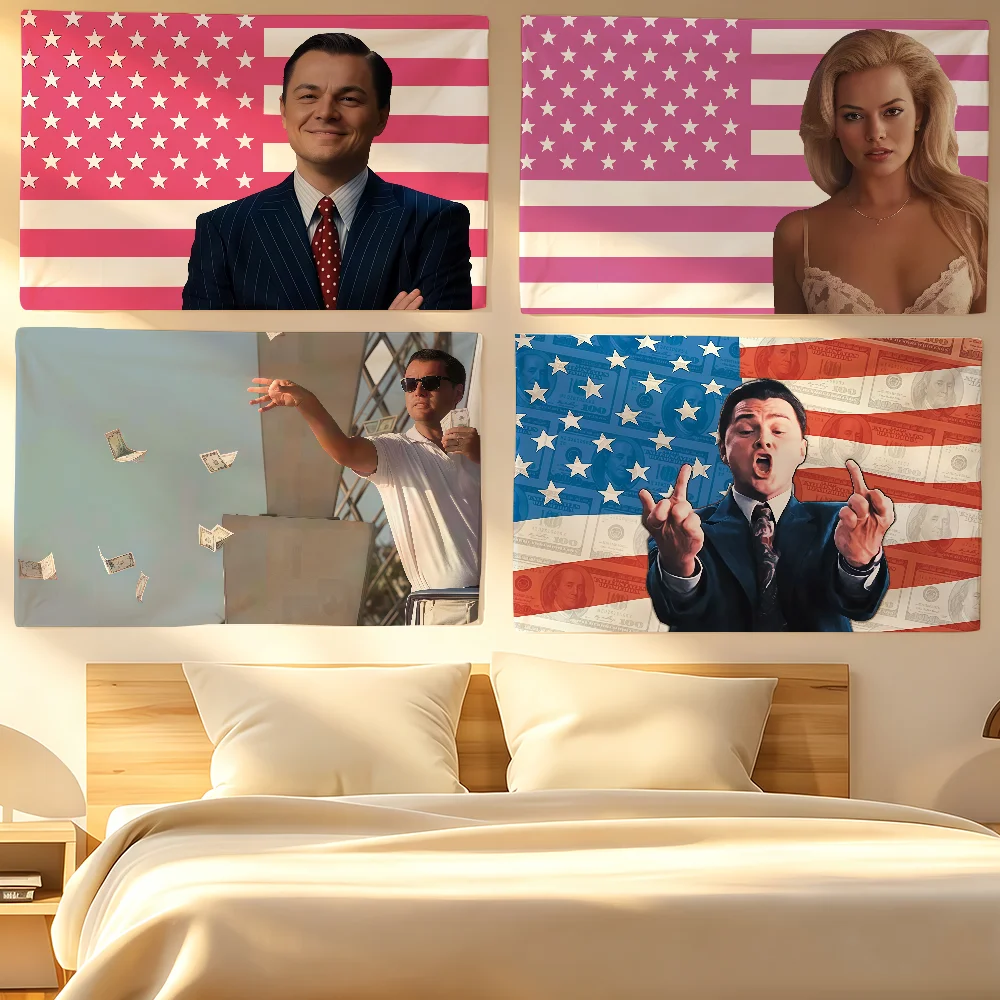 Movie The W-Wolf of Wall Street Flag For Sports Matches  Games Parade Rally Holiday Festival Backyard Balcony Club Bar Decor