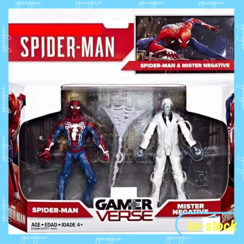 【In-stock】Hasbro Marvel   Series Game Edition Spider-Man and Mister Negative Cartoon Character Toy Model Collection