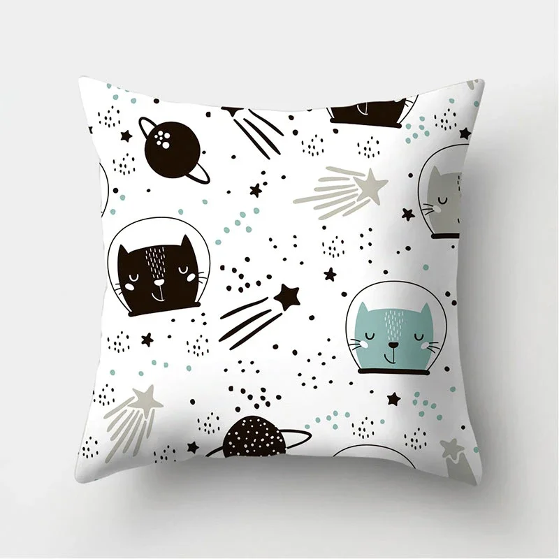 

Dinosaur Alpaca Panda Fox Cushion Pillow Cover Polyester Cushion Cover Throw Pillow Sofa Decoration Pillow Cover