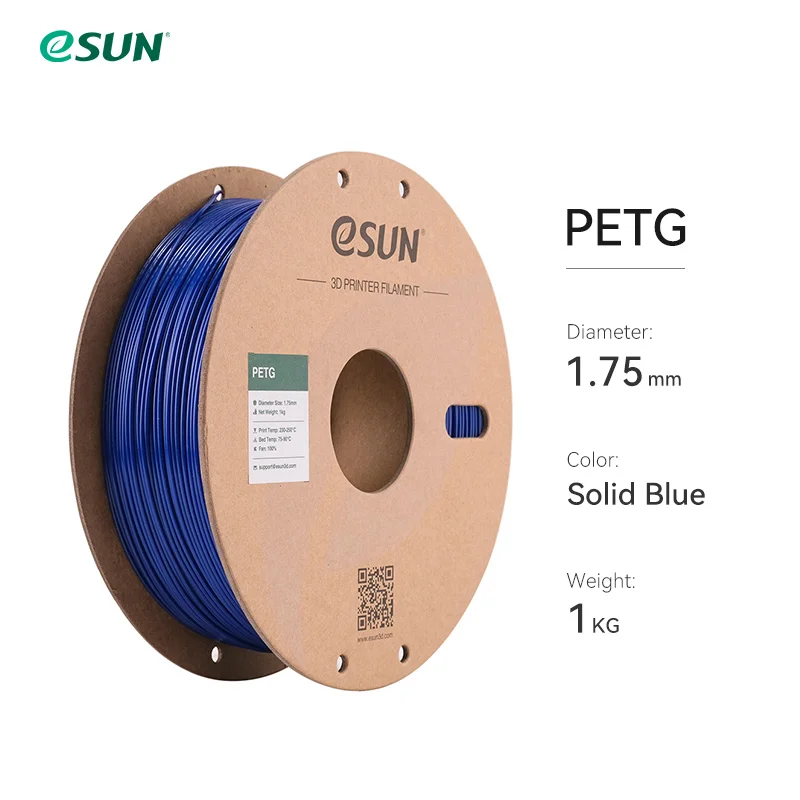ESUN 3D-Drucker Filament PETG 1,75mm 1kg/2,2lbs Kunststoff-Filament Verbrauchsmaterial PETG 3D-Druckmaterial für 3D-Drucker