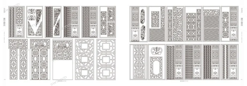 Imagem -06 - Oco Partição Tela Porta Painéis Corte a Laser Cad Arquivos Originais Corte de Imagem Vetor 2d Plano