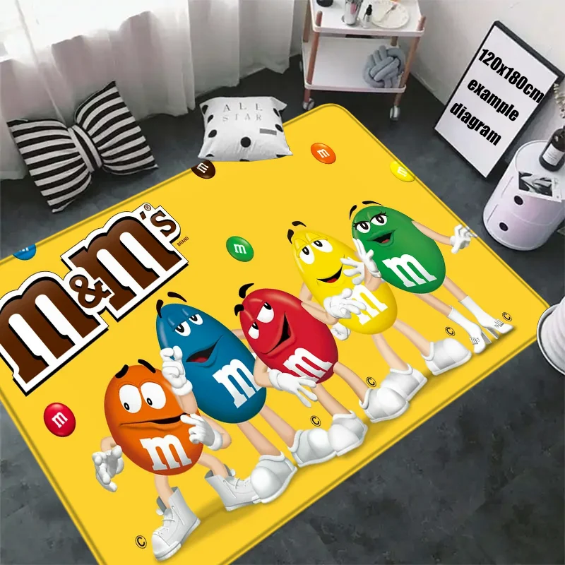 Voet Tapijten Vloer Tapijt M & M Snoep Snacks Entree Deurmat Keuken Woonkamer Decors Antislip Badmat Kofferbak Tapijten